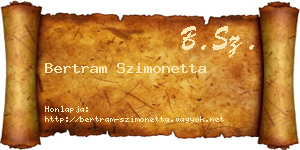 Bertram Szimonetta névjegykártya